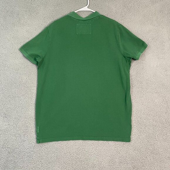 Eddie Bauer Shirt Mens XL Green Heavyweight Rugby Short Sleeve Casual Polo - Picture 5 of 9